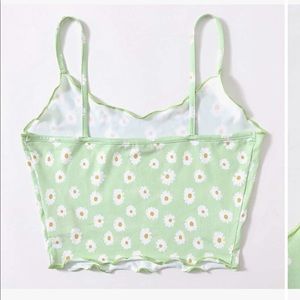 Light green straps tank top